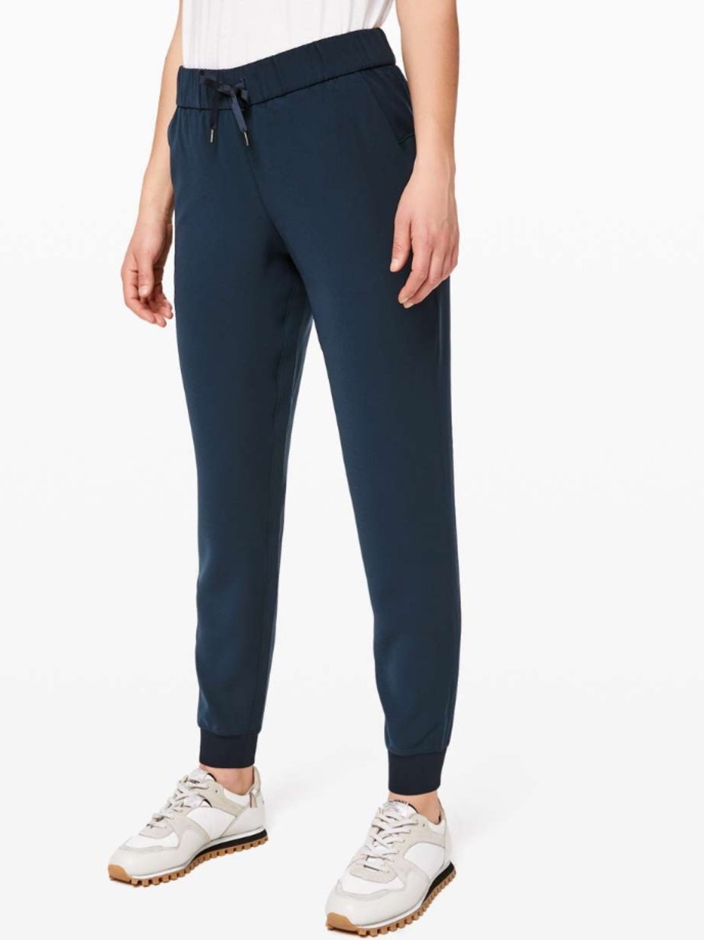 Lululemon On The Fly True Navy Blue Woven Jogger Pants size 6